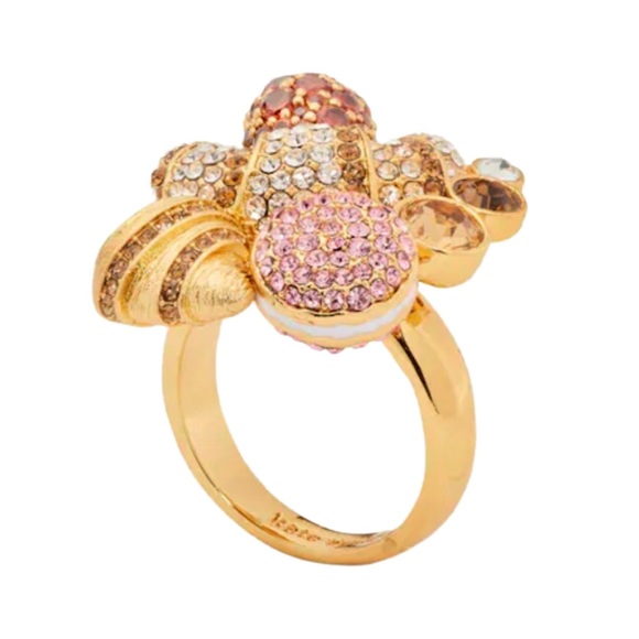 KATE SPADE • Patisserie Creative Croissant Strawberry Statement Ring - Picture 5 of 7